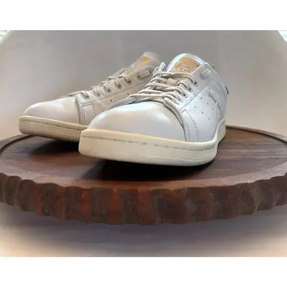 Adidas Stan Smith Classic White Green Leather Sneakers Mens 7.5 HP2201 Lux - Picture 7 of 16